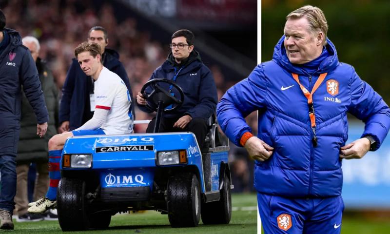 Le patron des Pays-Bas, Koeman, s'en prend à l'ancien club de Barcelone suite à la blessure de De Jong